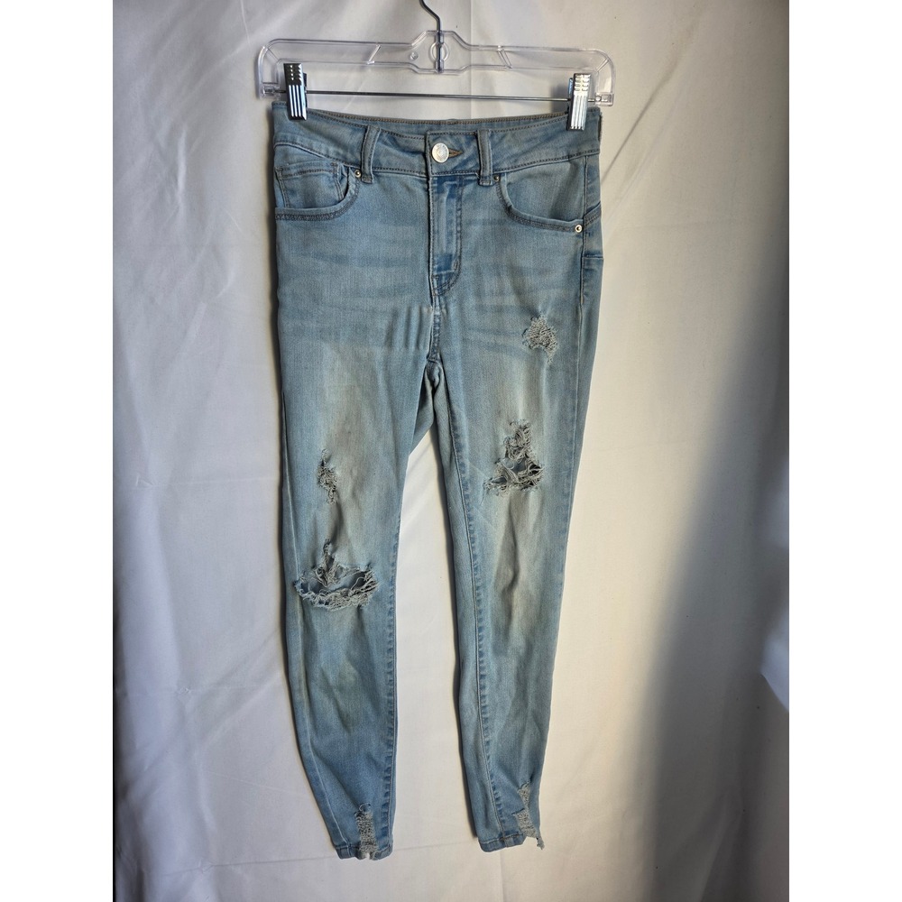 Wax Jean Butt I Love You Jeans Womens Light Wash Skinny High Rise Skinny